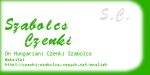 szabolcs czenki business card